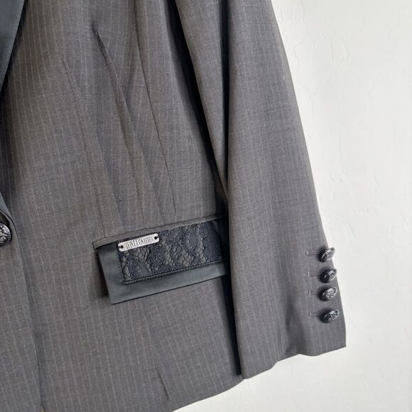 John Galliano Vintage Wool Lace Skirt Suit Set - Picture 8 of 12